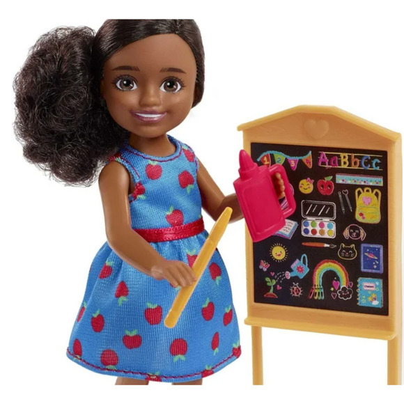 Barbie Chelsea Can Be Teacher Small Doll Brunette  Removable Outfit NWT - Picture 5 of 8